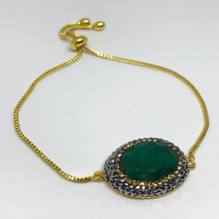 Emerald Filiz Chain Bracelet
