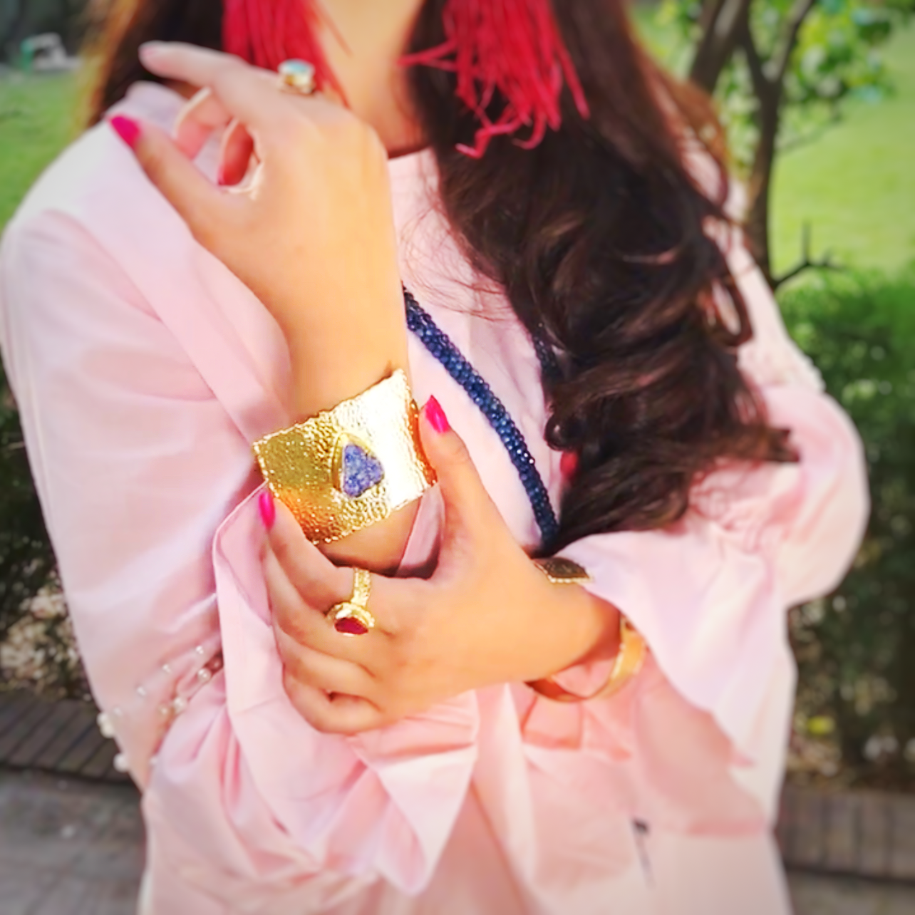 Hiranur Druzy Bangle