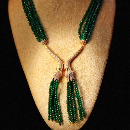 Emerald Tulip Necklace