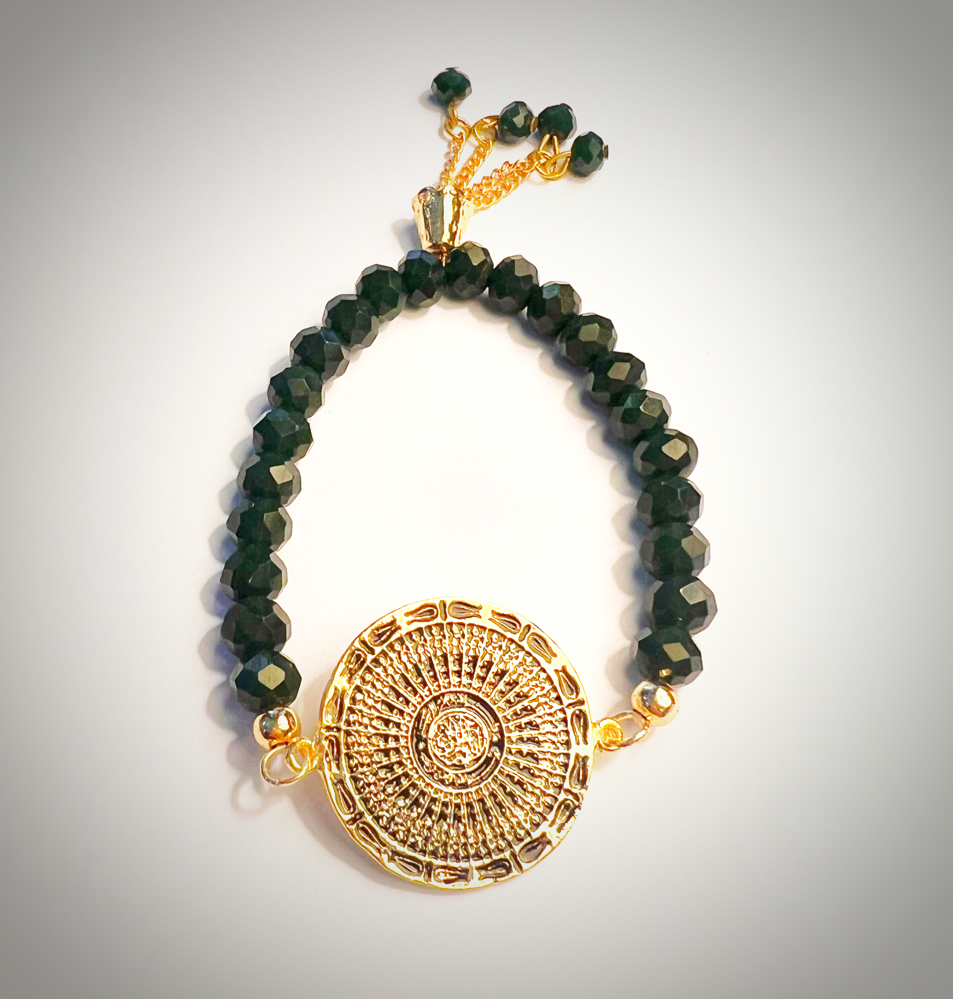 Green Calligraphy Bracelet