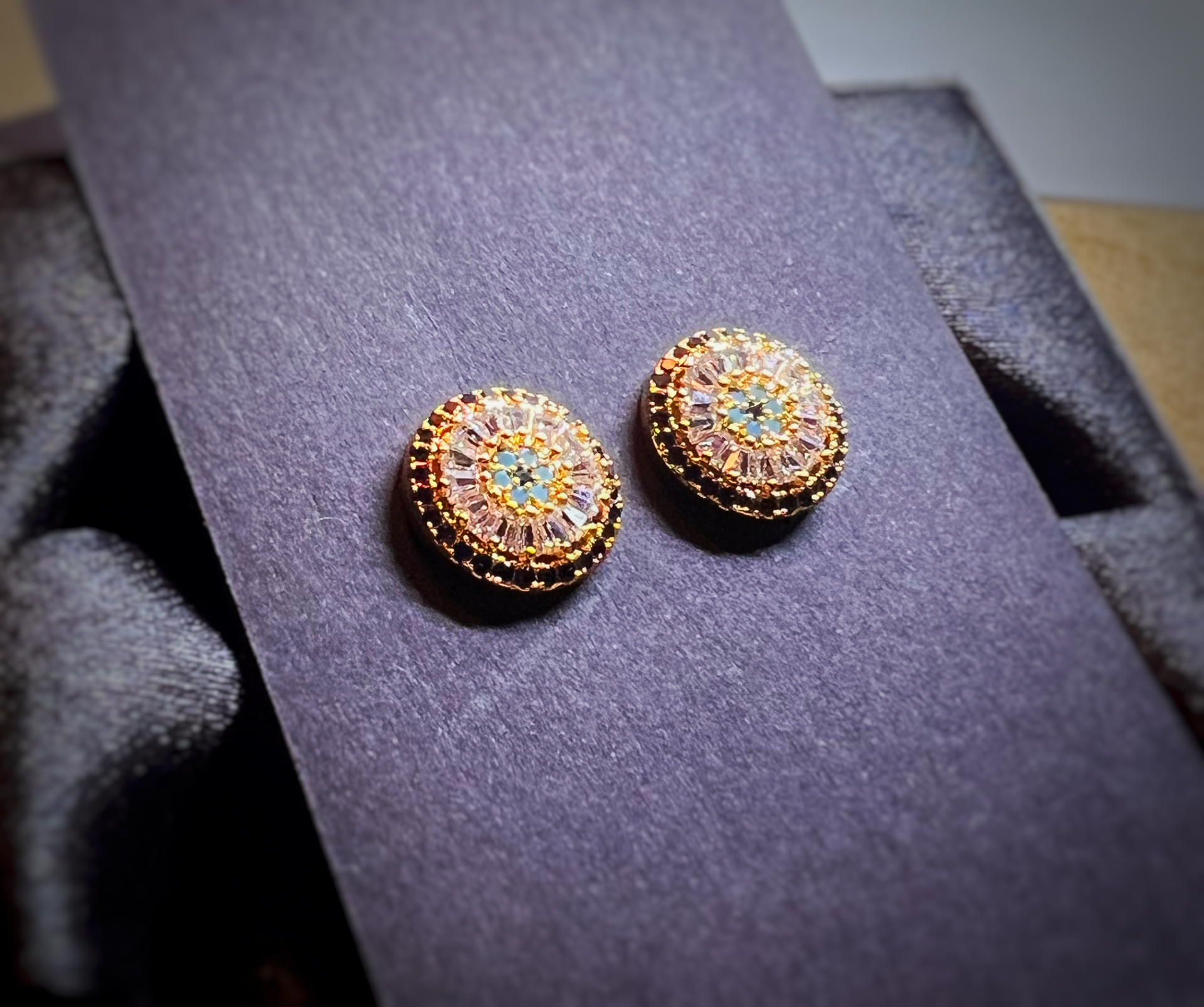Evil-Eye Crystal Earrings
