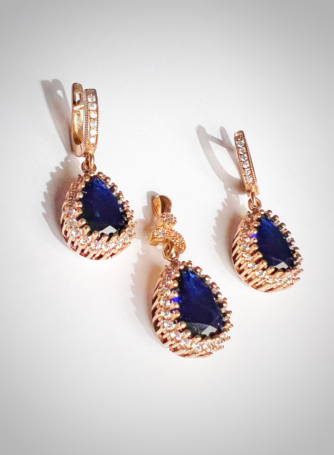 Hurrem Sapphire Set (Earrings & Pendant Option)
