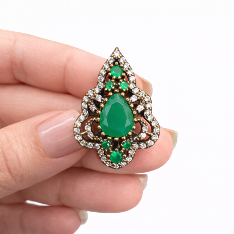 Hurem Emerald Ring  (Size 8.5)