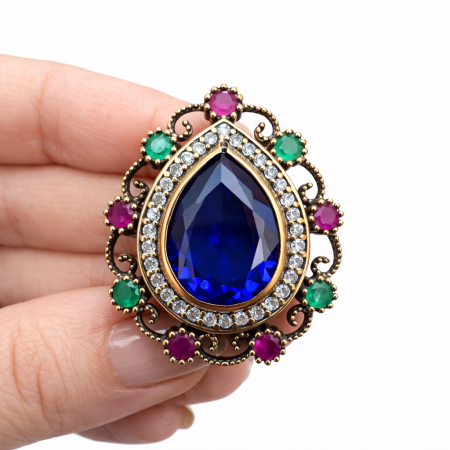 Özlem Sapphire Antique Ring (Size 7.5)