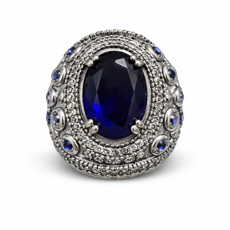 Ottoman Sapphire Ring  (Size 8.5)