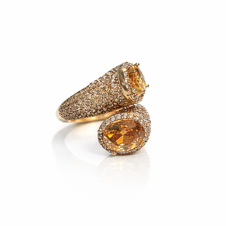 Ottoman Champagne Statement Ring (Oval)