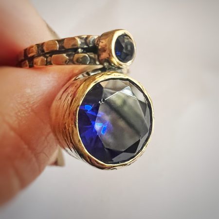 Hande Sapphire Antique Ring (adjustable)